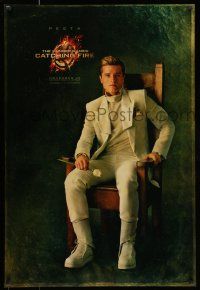 7g334 HUNGER GAMES: CATCHING FIRE teaser DS 1sh '13 cool portrait of Josh Hutcherson as Peeta!