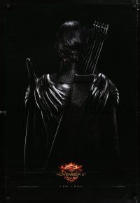 7g340 HUNGER GAMES: MOCKINGJAY - PART 1 teaser DS 1sh '14 Katniss w/ her back turned w/bow & quiver