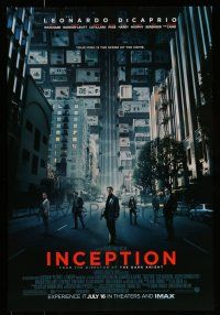 7g352 INCEPTION advance DS 1sh '10 Christopher Nolan, Leonardo DiCaprio, Gordon-Levitt!