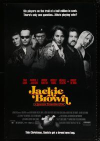 7g381 JACKIE BROWN advance 1sh '97 Quentin Tarantino, Santa's got a brand new bag!
