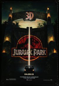 7g396 JURASSIC PARK teaser DS 1sh R13 Steven Spielberg, Richard Attenborough re-creates dinosaurs!