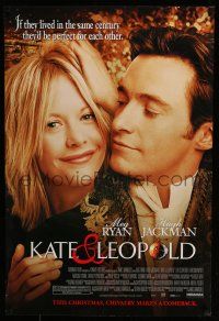 7g402 KATE & LEOPOLD advance DS 1sh '01 romantic close-up of Meg Ryan & Hugh Jackman!