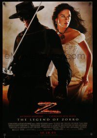 7g421 LEGEND OF ZORRO unrated advance 1sh '05 Antonio Banderas is Zorro, sexy Catherine Zeta-Jones!