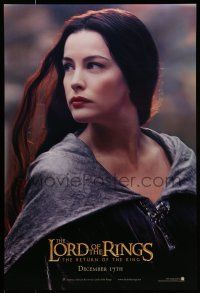 7g439 LORD OF THE RINGS: THE RETURN OF THE KING teaser DS 1sh '03 sexy Liv Tyler as Arwen!