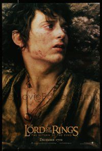 7g436 LORD OF THE RINGS: THE RETURN OF THE KING teaser DS 1sh '03 Elijah Wood as tortured Frodo!