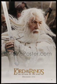7g437 LORD OF THE RINGS: THE RETURN OF THE KING teaser DS 1sh '03 Ian McKellan as Gandalf!