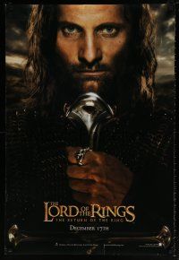 7g438 LORD OF THE RINGS: THE RETURN OF THE KING teaser DS 1sh '03 Viggo Mortensen as Aragorn!