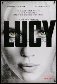 7g444 LUCY teaser DS 1sh '14 cool image of Scarlett Johansson in the title role!