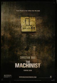 7g445 MACHINIST style A teaser 1sh '04 Jennifer Jason Leigh, Christian Bale, 4 letters from truth!