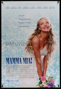 7g453 MAMMA MIA! advance 2-sided 1sh '08 Meryl Streep, Pierce Brosnan, sexy Amanda Seyfried!