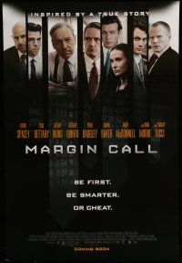 7g462 MARGIN CALL advance DS 1sh '11 Kevin Spacey, Paul Bettany, Jeremy Irons, Zachary Quinto!