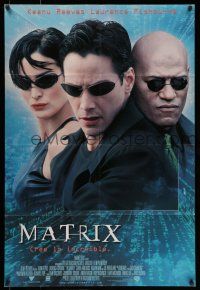 7g474 MATRIX Spanish/U.S. export 1sh '99 Keanu Reeves, Carrie-Anne Moss, Fishburne, Wachowskis!
