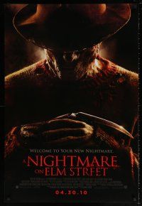 7g547 NIGHTMARE ON ELM STREET int'l advance DS 1sh '10 image of Jackie Earle Haley as Kreuger!