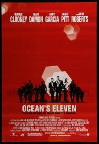 7g558 OCEAN'S 11 DS 1sh '01 Steven Soderbergh, George Clooney, Matt Damon, Brad Pitt
