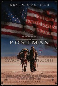 7g589 POSTMAN advance 1sh '97 cool post-apocalyptic image of Kevin Costner!