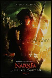 7g597 PRINCE CASPIAN teaser DS 1sh '08 Ben Barnes in the title role, cool fantasy imagery, Narnia!