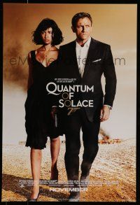 7g612 QUANTUM OF SOLACE int'l advance DS 1sh '08 Daniel Craig as James Bond, sexy Olga Kurylenko!
