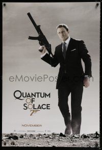 7g616 QUANTUM OF SOLACE teaser DS 1sh '08 Daniel Craig as Bond with silenced H&K UMP submachine gun