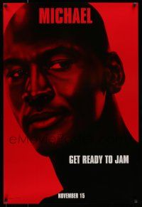7g696 SPACE JAM teaser DS 1sh '96 cool close-up of basketball star Michael Jordan!