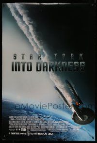 7g717 STAR TREK INTO DARKNESS advance DS 1sh '13 Peter Weller, cool image of crashing starship!