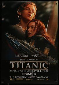 7g761 TITANIC April 4 DS 1sh R12 Leonardo DiCaprio & Winslet, Cameron!