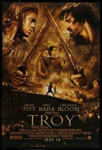 7g787 TROY advance DS 1sh '04 Eric Bana, Orlando Bloom, Brad Pitt as Achilles!