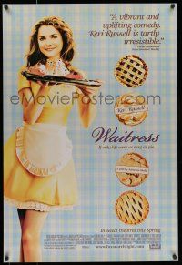 7g818 WAITRESS advance DS 1sh '07 Nathan Fillion, sexy Keri Russell holding slices of pie!