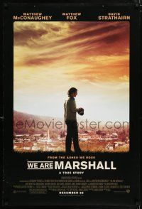 7g829 WE ARE MARSHALL advance DS 1sh '06 Matthew McConaughey, Matthew Fox, football!