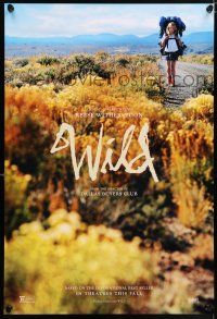 7g835 WILD teaser DS 1sh '14 cool image of Reese Witherspoon hiking on desolate road!