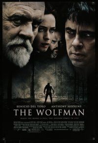 7g841 WOLFMAN DS 1sh '10 Benicio Del Toro, Anthony Hopkins, Emily Blunt & Hugo Weaving!