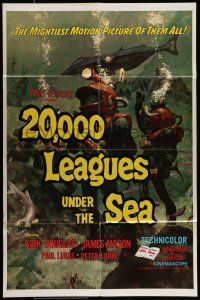 7h015 20,000 LEAGUES UNDER THE SEA 1sh R71 Jules Verne classic, wonderful art of deep sea divers!