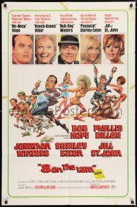7h021 8 ON THE LAM 1sh '67 Bob Hope, Phyllis Diller, Jill St. John, wacky Jack Davis art of cast!