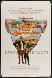 7h028 ACE ELI & RODGER OF THE SKIES 1sh '72 pilot Cliff Robertson, written by Steven Spielberg!