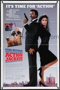 7h029 ACTION JACKSON 1sh '88 Carl Weathers, Craig T. Nelson, Sharon Stone, sexy Vanity!