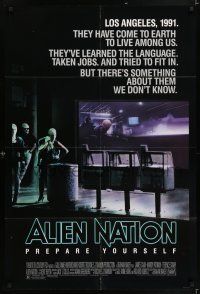 7h042 ALIEN NATION 1sh '88 they've come to Earth to live among us, they learned our language!