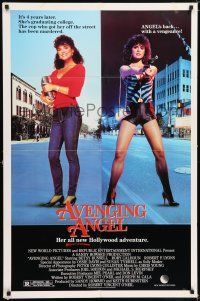7h069 AVENGING ANGEL 1sh '85 Betsy Russell returns as hooker/college student!