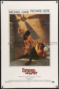 7h090 BEYOND THE LIMIT 1sh '83 art of Michael Caine, Richard Gere & sexy girl by Richard Amsel!