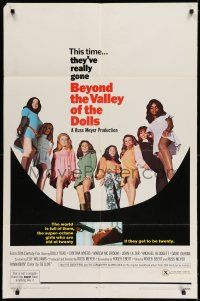 7h091 BEYOND THE VALLEY OF THE DOLLS 1sh '70 Russ Meyer's girls who are old at twenty!