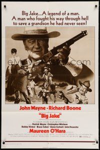 7h097 BIG JAKE style B 1sh '71 John Wayne fought through hell to save a grandson he had never seen!