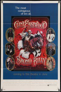 7h178 BRONCO BILLY advance 1sh '80 Clint Eastwood directs & stars, Huyssen & Gerard Huerta art!