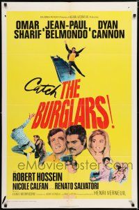 7h191 BURGLARS 1sh '72 thieves Omar Sharif, Jean-Paul Belmondo & Dyan Cannon!