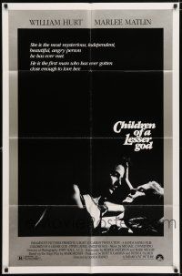 7h216 CHILDREN OF A LESSER GOD 1sh '86 William Hurt, Piper Laurie, Marlee Matlin