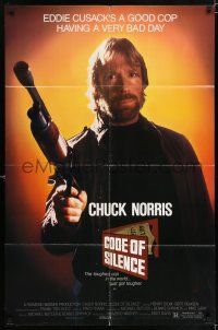 7h225 CODE OF SILENCE 1sh '85 Chuck Norris is a good cop having a very bad day!