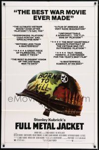 7h004 FULL METAL JACKET English 1sh '87 Kubrick, Matthew Modine & wounded Arliss Howard!