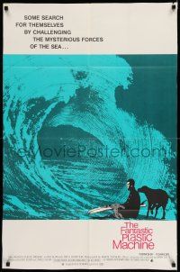 7h305 FANTASTIC PLASTIC MACHINE 1sh '69 cool wave image, surfing documentary!