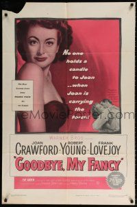 7h382 GOODBYE MY FANCY 1sh '51 no one holds a candle to Joan Crawford & Robert Young!