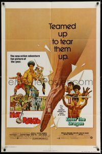 7h413 HOT POTATO/ENTER THE DRAGON 1sh '76 Bruce Lee & Jim Kelly are teamed up to tear them up!