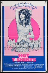 7h414 HOT T-SHIRTS 1sh '79 comedy about getting wet, artwork of sexy women!
