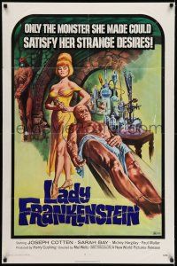 7h467 LADY FRANKENSTEIN 1sh '72 La figlia di Frankenstein, sexy Italian horror!