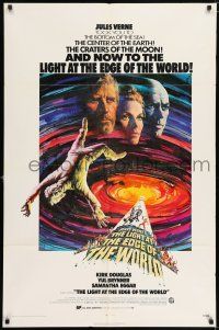 7h510 LIGHT AT THE EDGE OF THE WORLD 1sh '71 Kirk Douglas, Jules Verne novel, cool Terpning art!